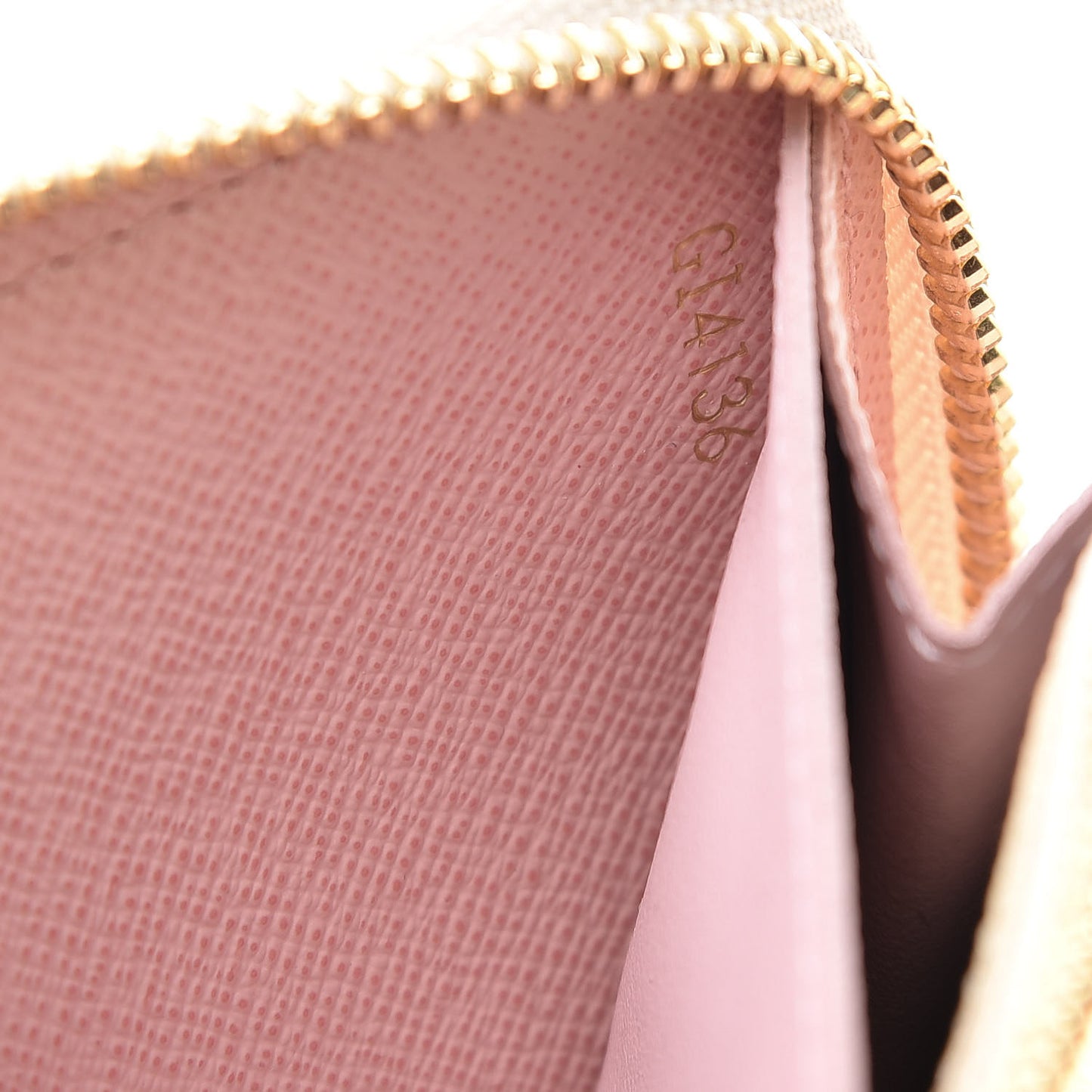 Damier Azur Clemence Wallet Rose Ballerine
