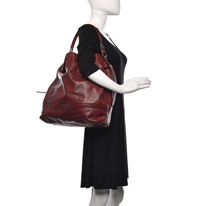Burberry Calfskin Chain Tote Burgundy 2 of 15