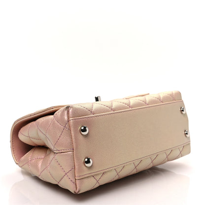 Chanel Iridescent Caviar Quilted Mini Coco Handle Flap Pink 4 of 10