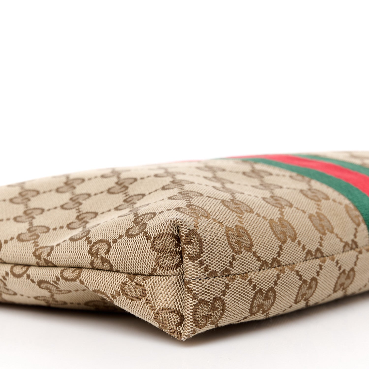 Gucci GG Monogram Web Flat Messenger Bag Black 10 of 11