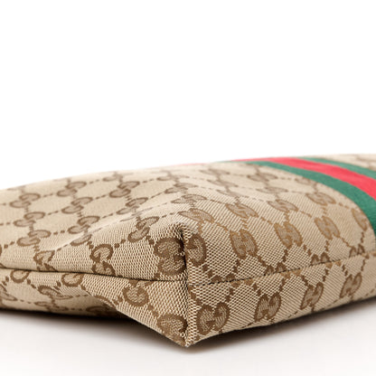 Gucci GG Monogram Web Flat Messenger Bag Black 10 of 11