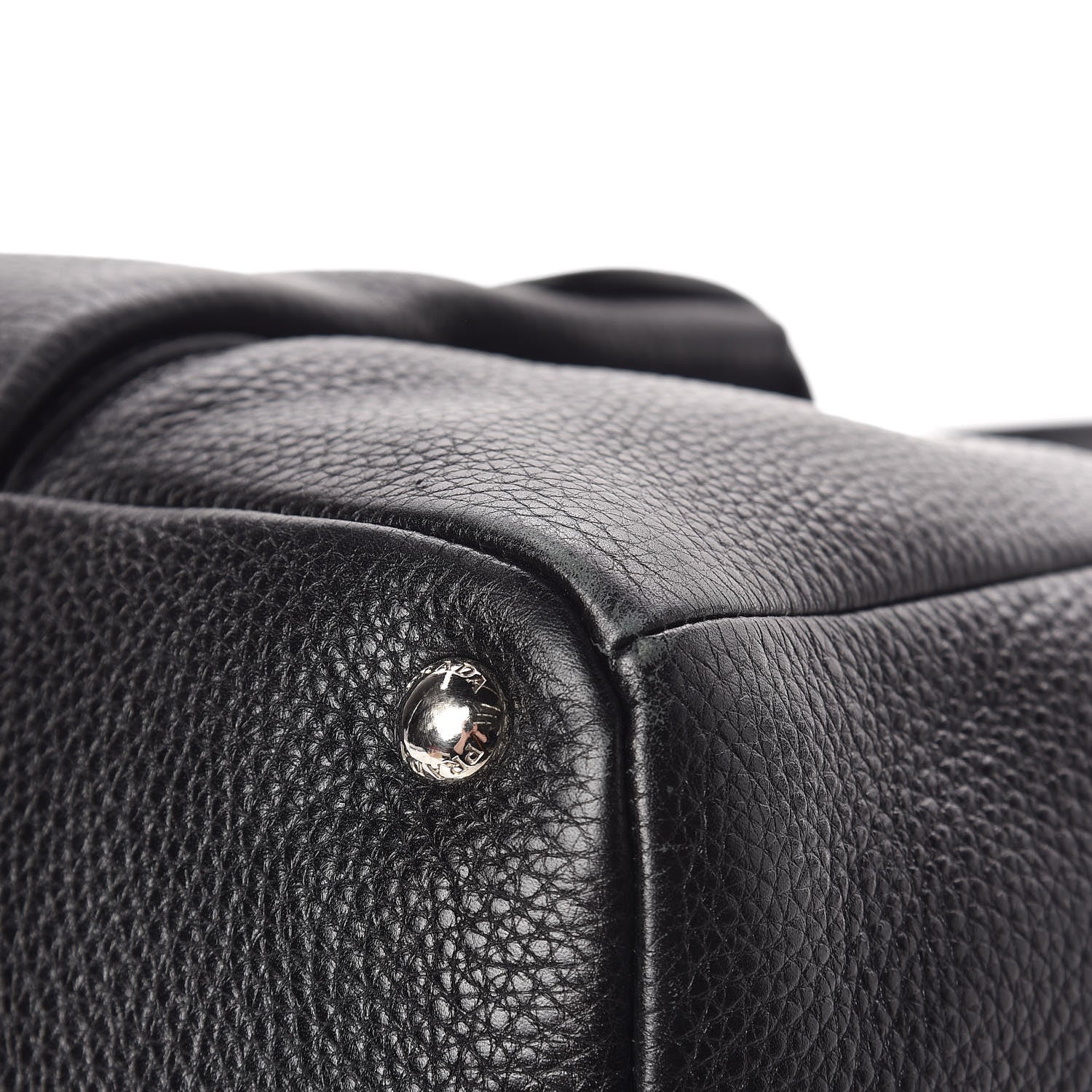 Prada Vitello Daino Pocket Tote Black 9 of 13