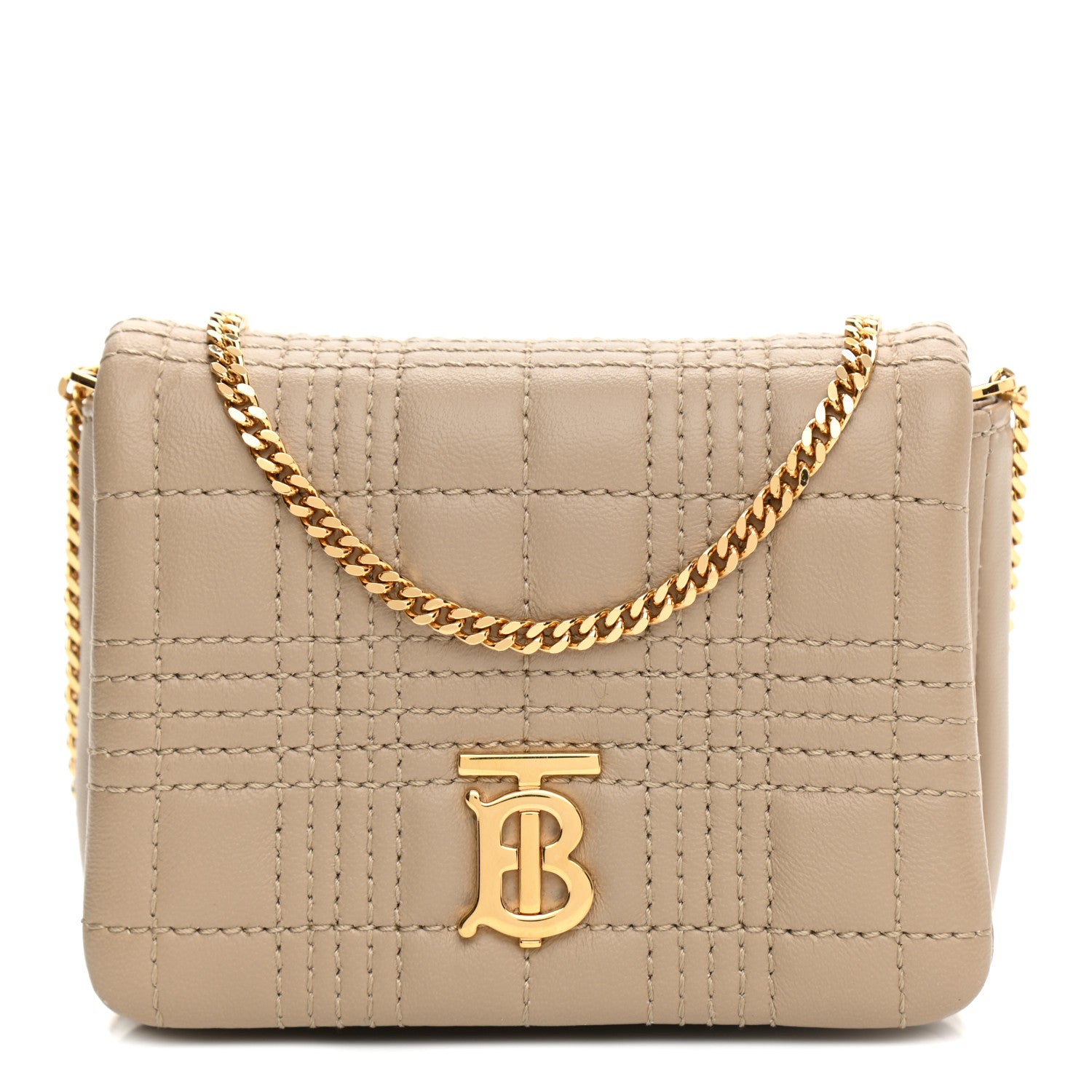Burberry Lambskin Quilted Mini Lola Bag Honey 1 of 8
