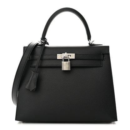 Hermes Epsom Kelly Sellier 25 Black 1 of 13