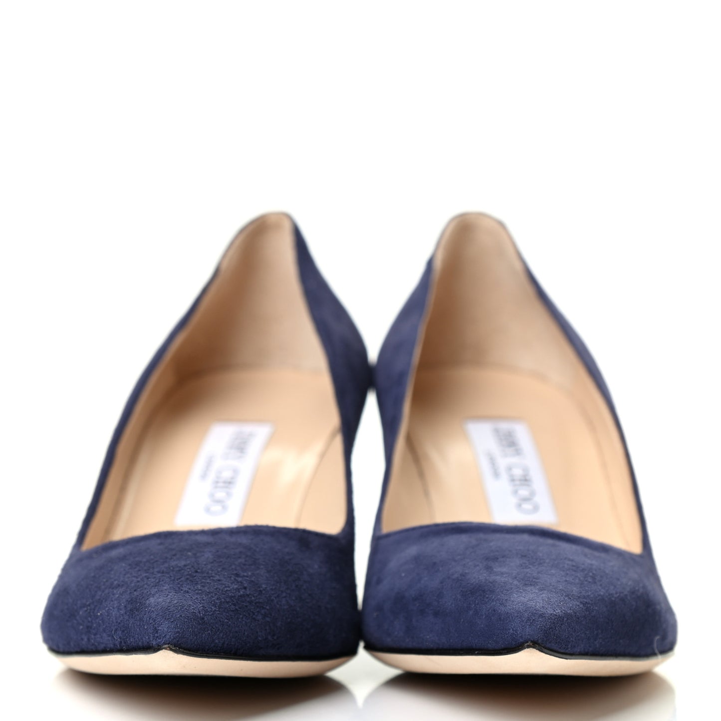 Suede Pointy Toe Aza 40 Kitten Heel Pumps 37.5 Navy