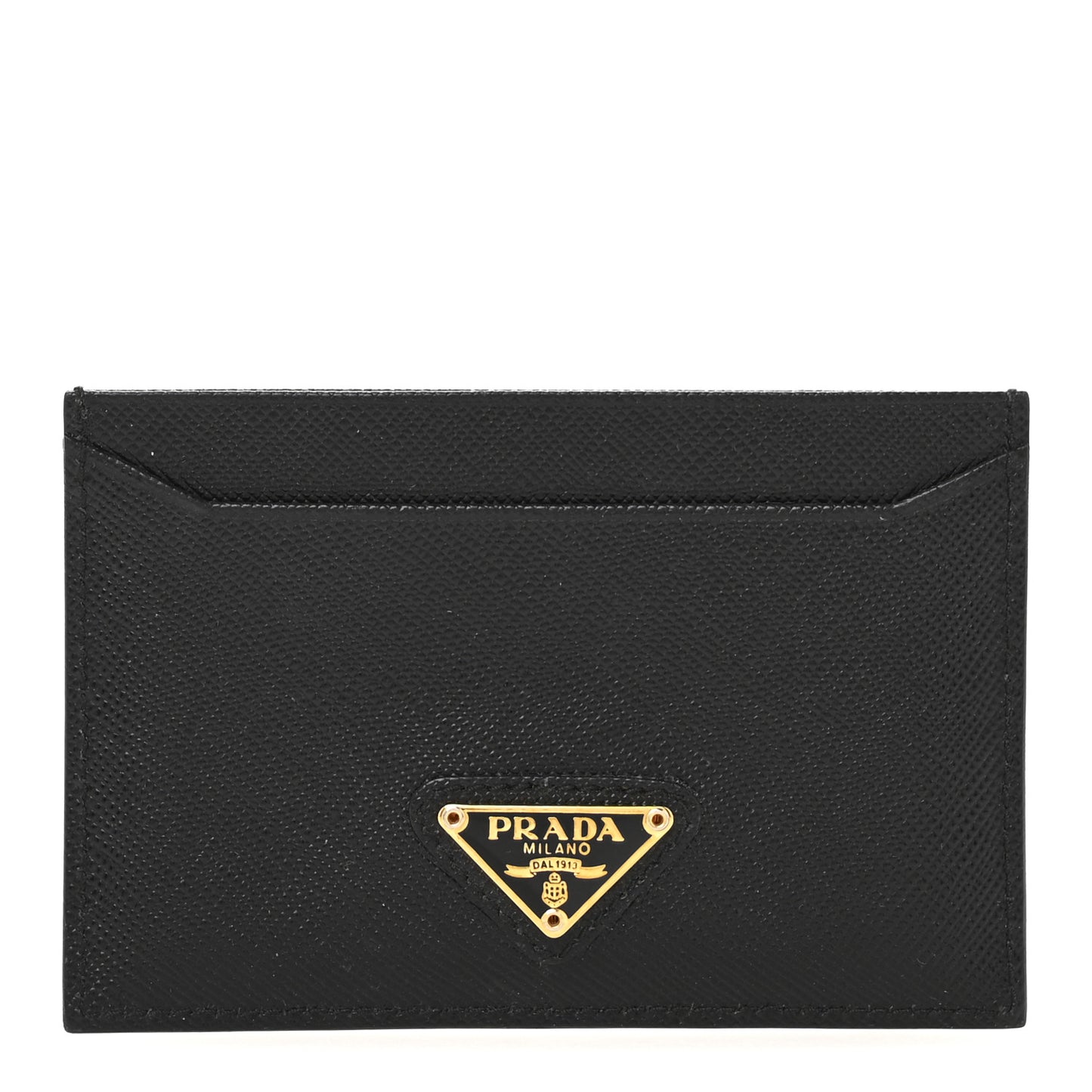 Saffiano Triangle Card Case Bordeaux Black