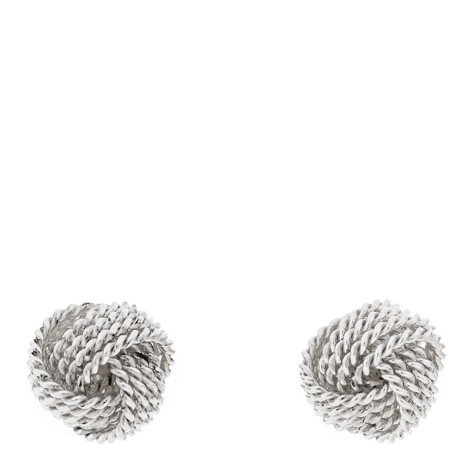 Tiffany Sterling Silver Twist Knot Earrings 1 of 4