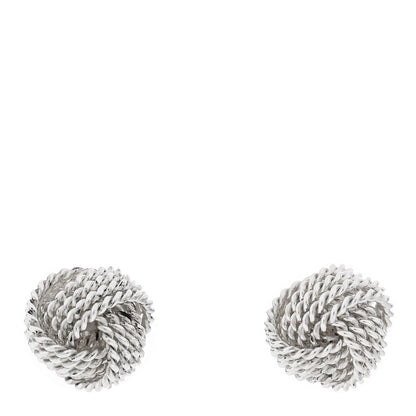 Tiffany Sterling Silver Twist Knot Earrings 1 of 4
