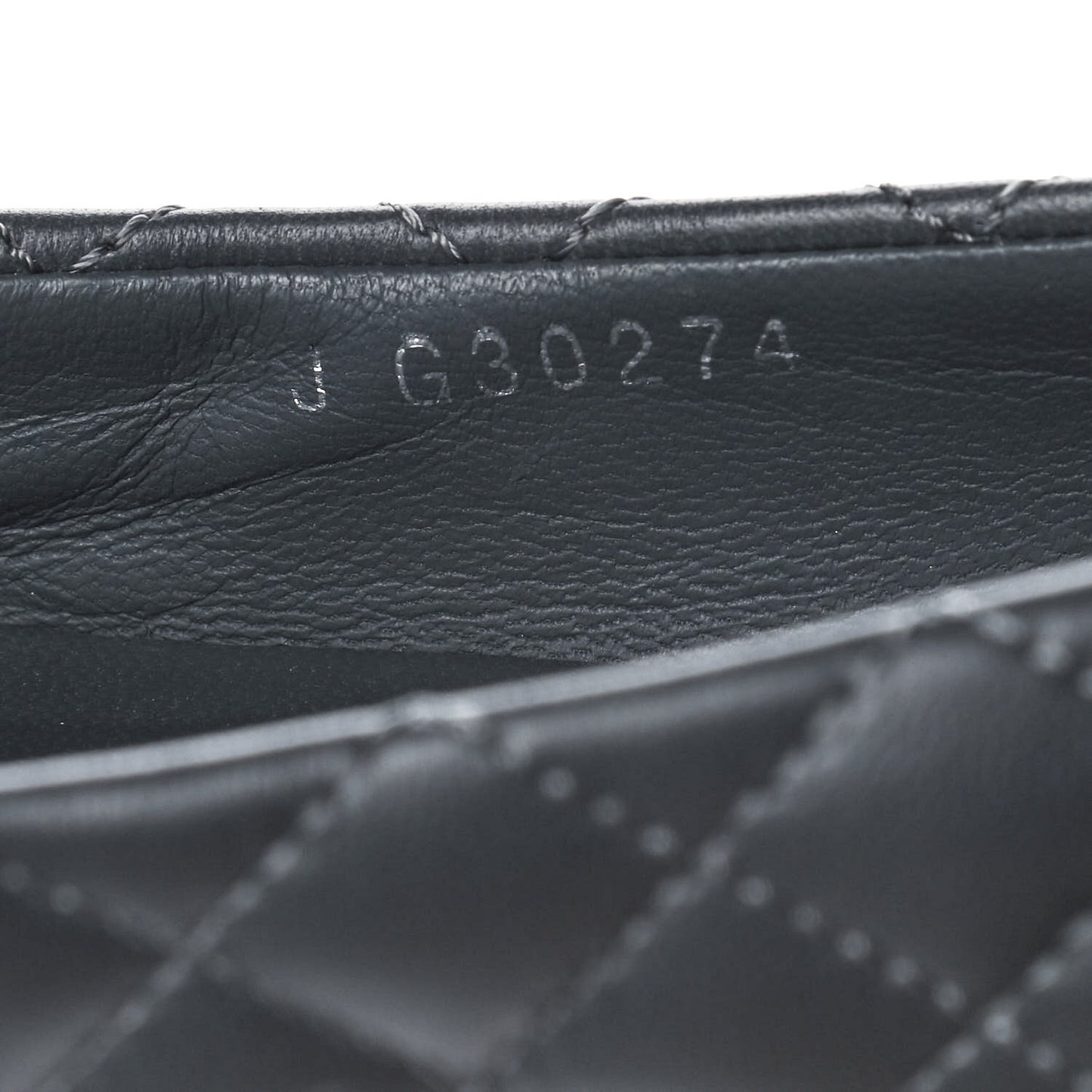 Lambskin Quilted Cap Toe Ballerina Flats 36.5 Charcoal Black