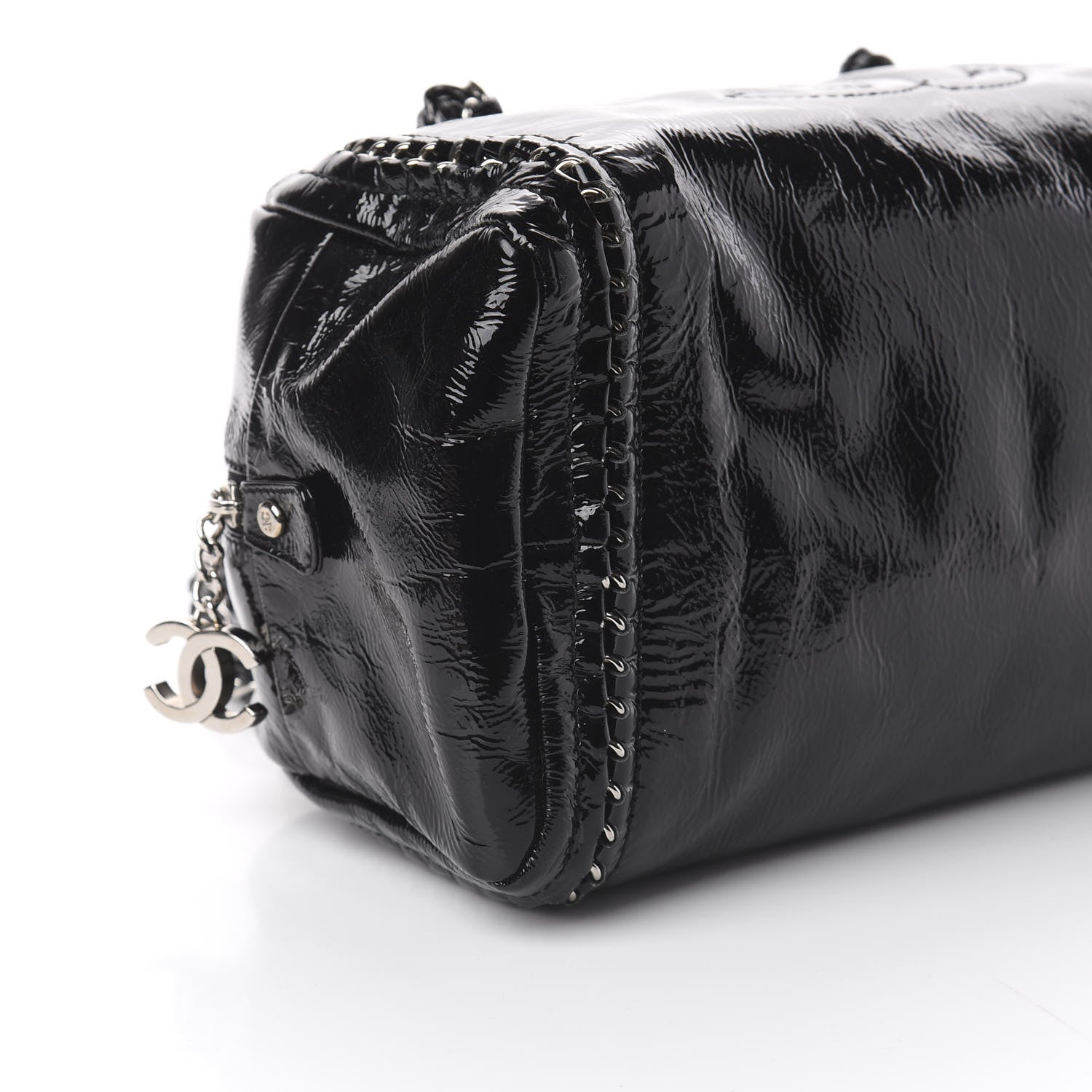 Chanel Patent Medium Luxe Ligne Bowler Black 8 of 9