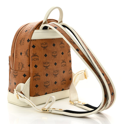 MCM Visetos Mini Stark Backpack Cognac White 3 of 10