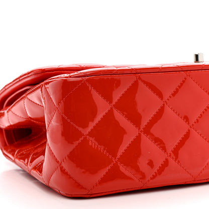 Chanel Patent Quilted Jumbo Double Flap Red 9 of 12