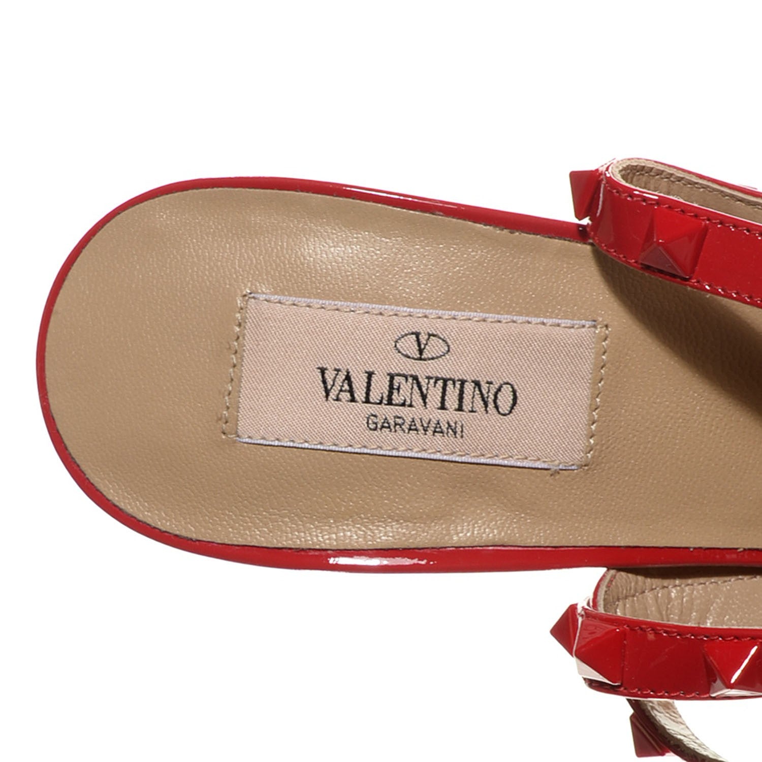 Valentino Garavani Patent Monochrome Rockstud Ankle Strap 100mm Pumps 41 Rosso Valentino 6 of 6