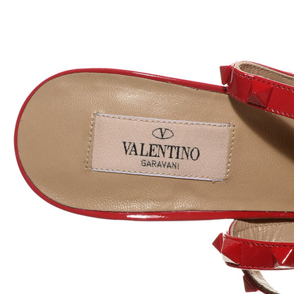 Valentino Garavani Patent Monochrome Rockstud Ankle Strap 100mm Pumps 41 Rosso Valentino 6 of 6