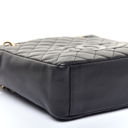 Chanel Caviar Quilted Petit Shopping Tote PST Black 6 of 10