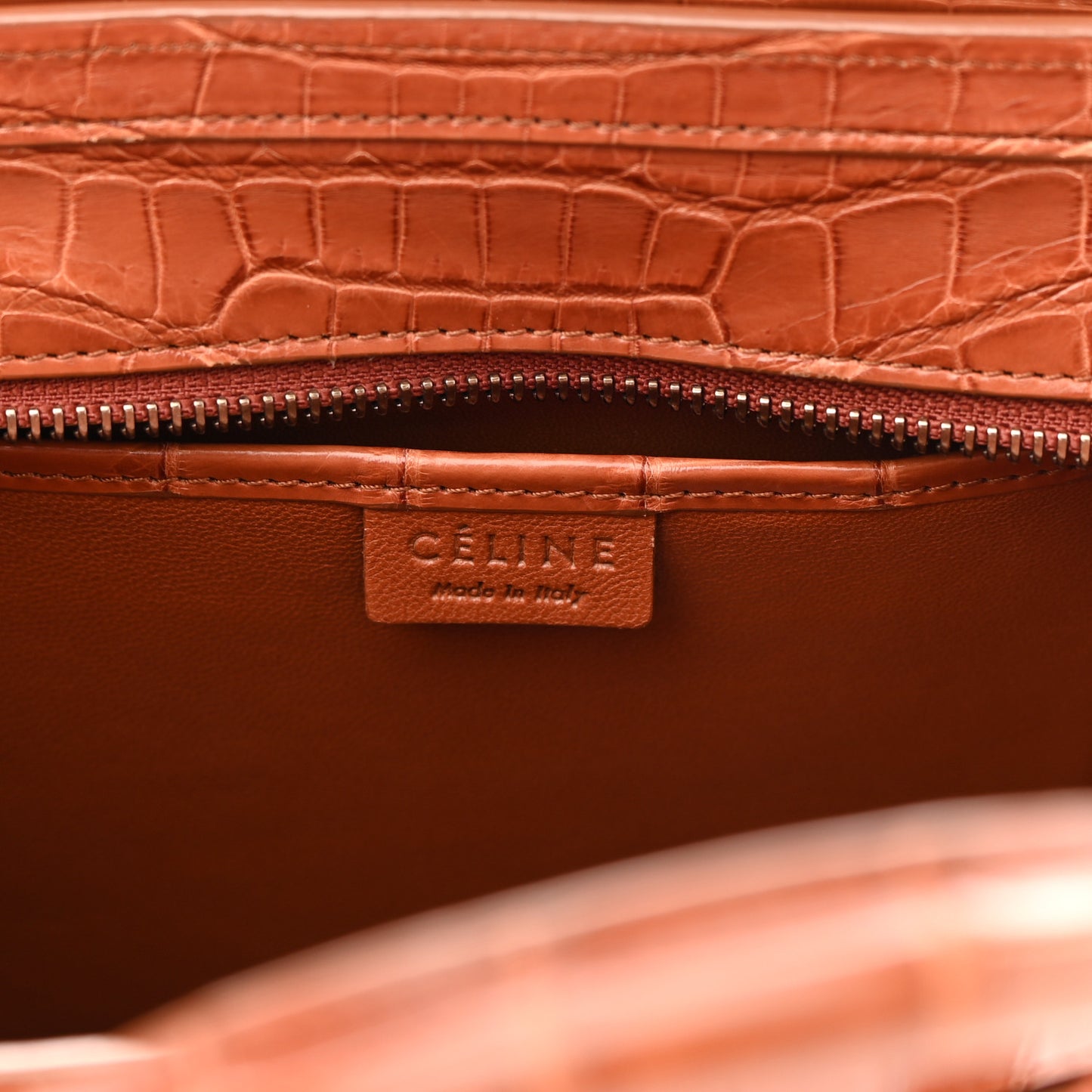 Crocodile Nano Luggage Brown