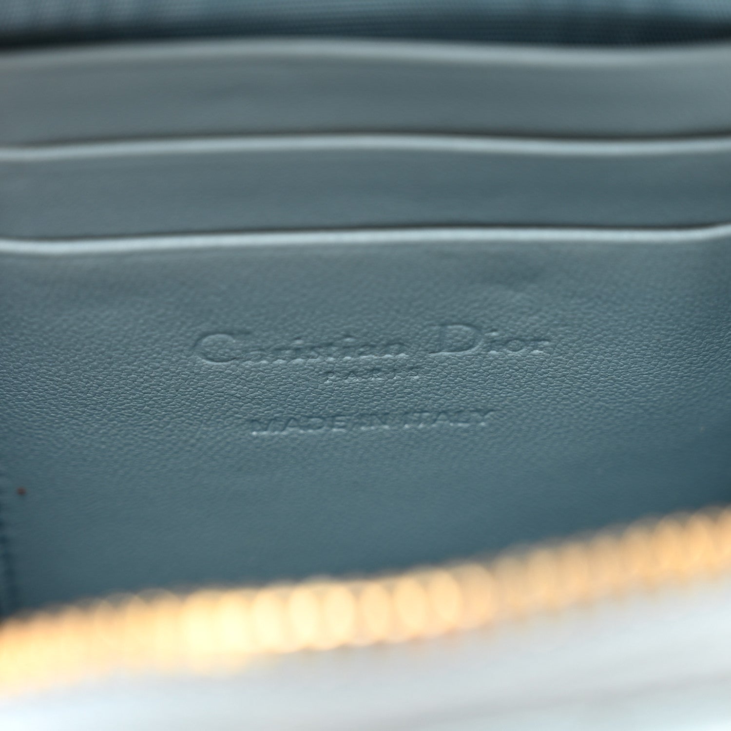 Christian Dior Patent Cannage Lady Dior Phone Holder Cloud Blue 6 of 9