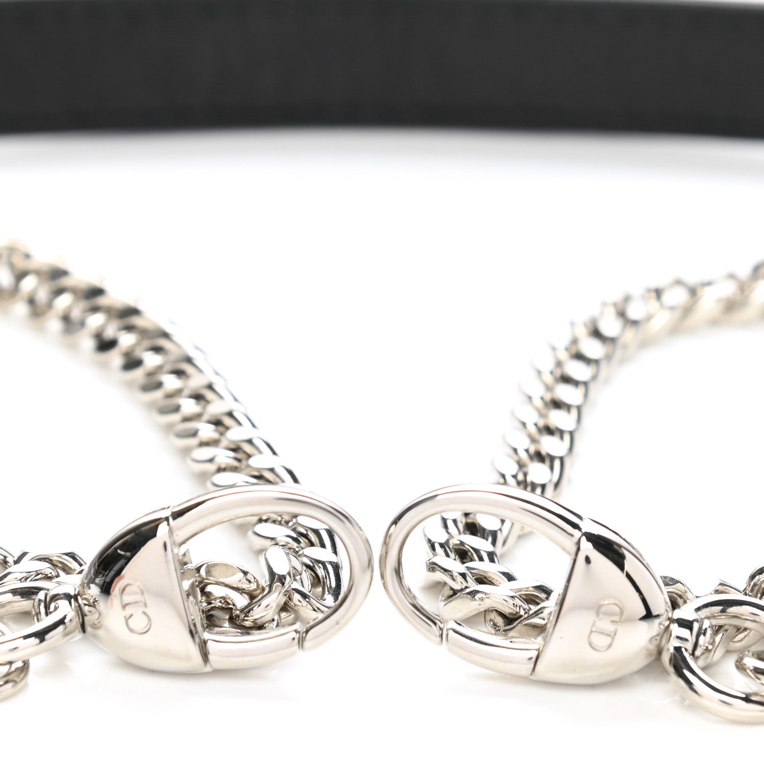 Christian Dior Lambskin Mini Lady Dior Chain Shoulder Strap Black 3 of 4