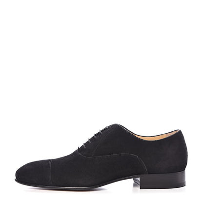 Chanel Suede Mens Lace Up Loafers 41 Black 1 of 8