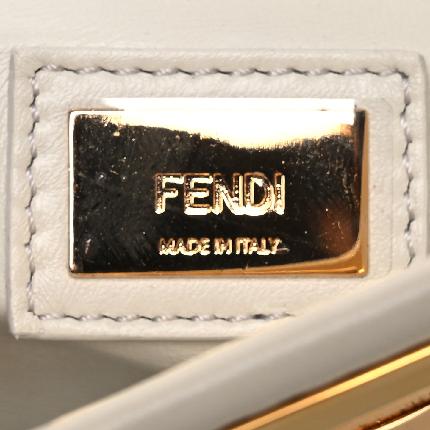 Nappa Rosebud Mini Peekaboo Iconic Satchel Bianco