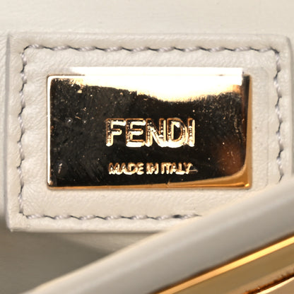 Fendi Nappa Rosebud Mini Peekaboo Iconic Satchel Bianco 7 of 13
