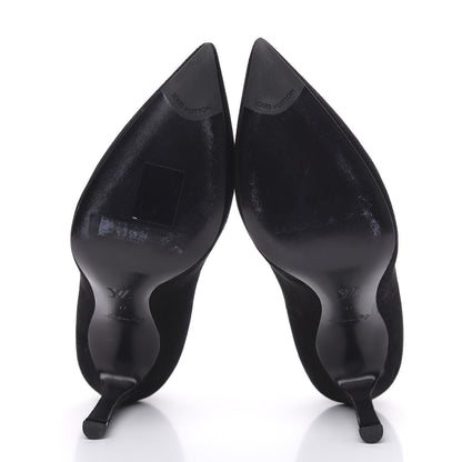 Louis Vuitton Suede Rendez Vous Pumps 37 Black 5 of 10
