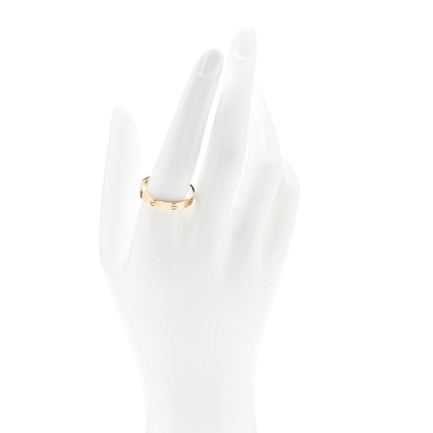 18K Yellow Gold 3.5mm LOVE Wedding Band Ring 63 10.25