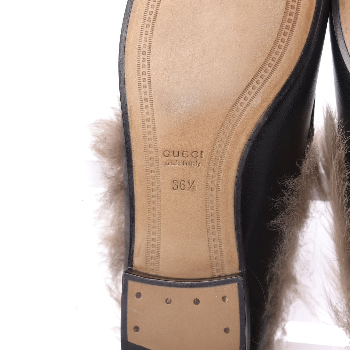 Malaga Kid Fur Womens Jordaan Loafers 36.5 Black Natural