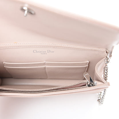 Christian Dior Grained Calfskin Diorama Wallet on Chain Pouch Nude 5 of 9