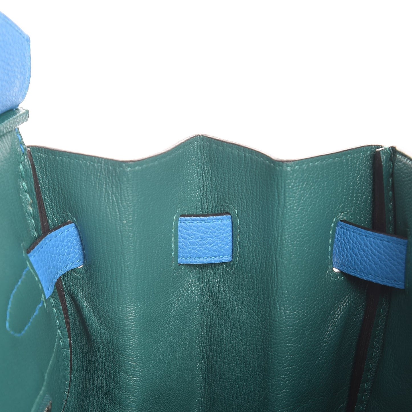 Togo Verso Birkin 35 Bleu Zanzibar Malachite