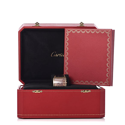Cartier 18K Pink Gold Alligator 35mm Santos Dumont Collection Privee Manual Winding Watch Black 12 of 12