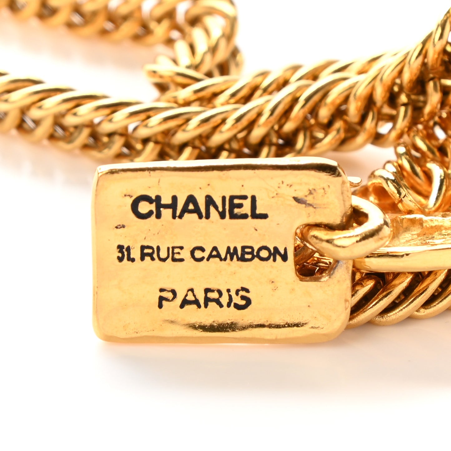 Chain CC Rue Cambon Medallion Belt Gold