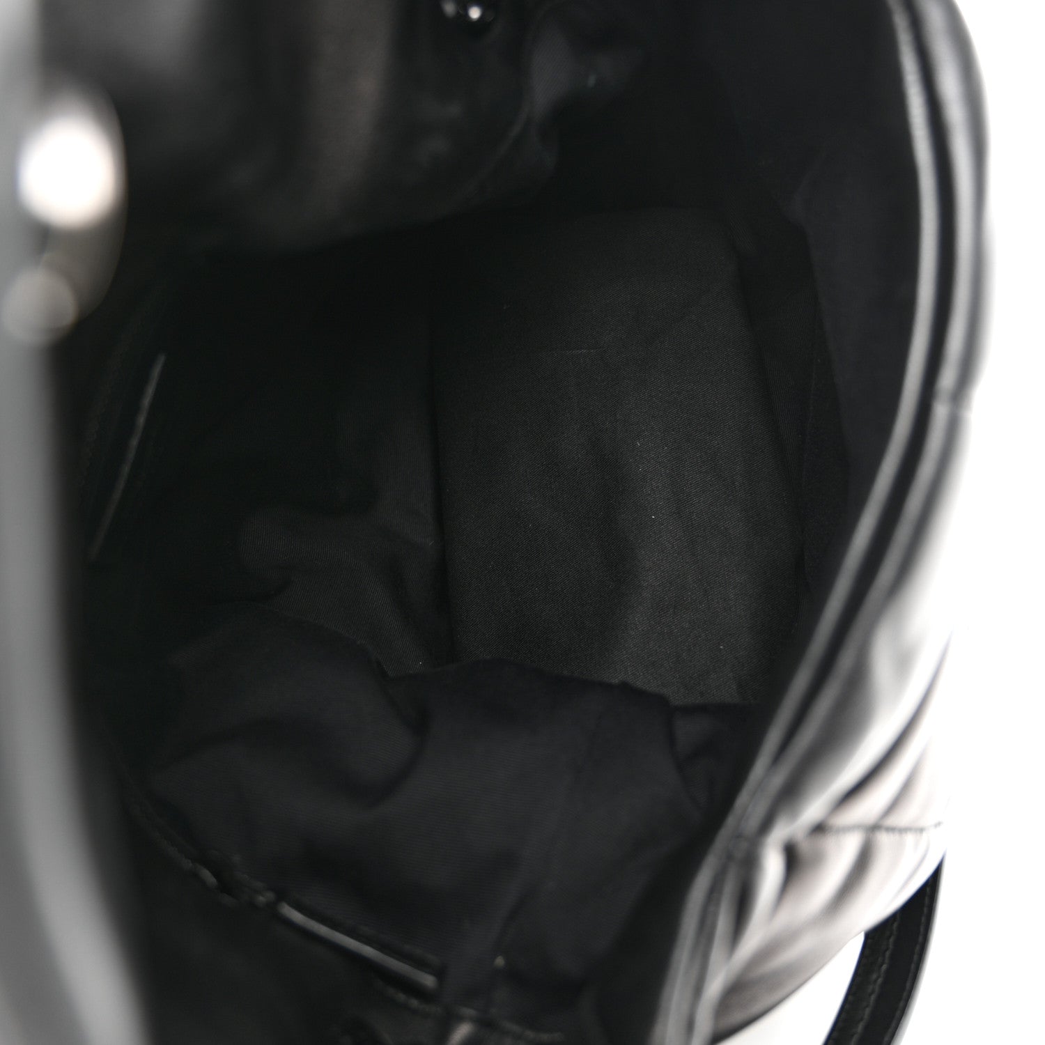 Saint Laurent Lambskin Quilted Monogram Monochrome Medium Loulou Puffer Chain Satchel Black 5 of 10