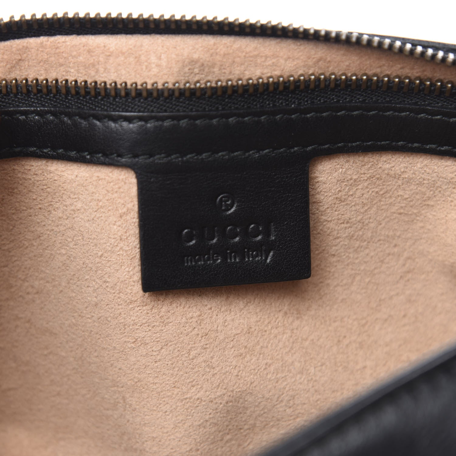 Gucci Calfskin Matelasse Small GG Marmont Shoulder Bag Black 6 of 9
