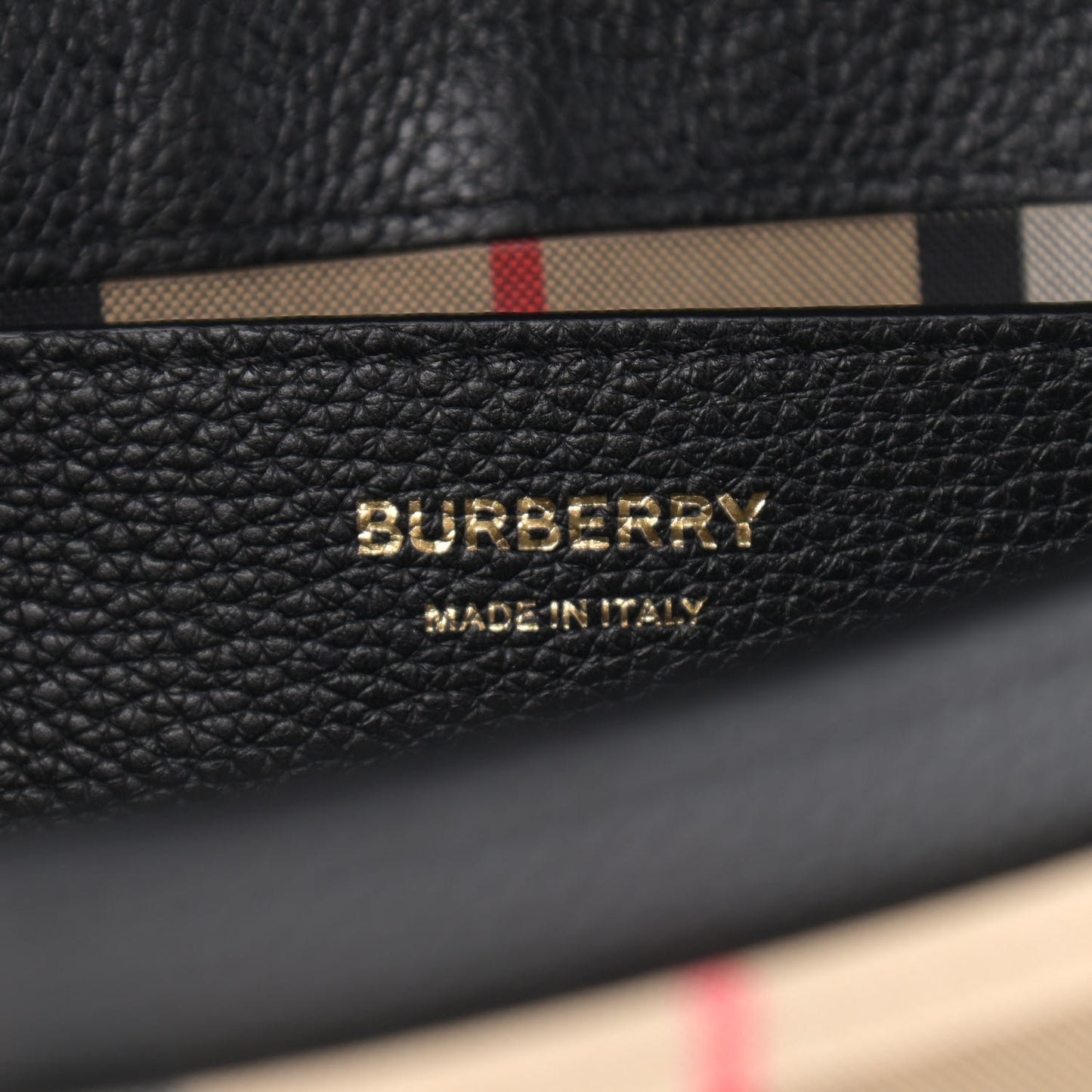 Grainy Calfskin Vintage Check Note Crossbody Bag Black