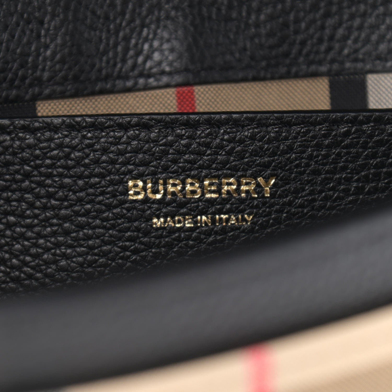 Burberry Grainy Calfskin Vintage Check Note Crossbody Bag Black 6 of 8