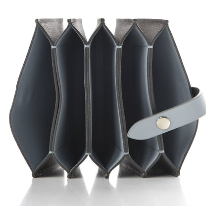 Celine Grained Shiny Calfskin Accordion Card Holder Grey 5 of 7