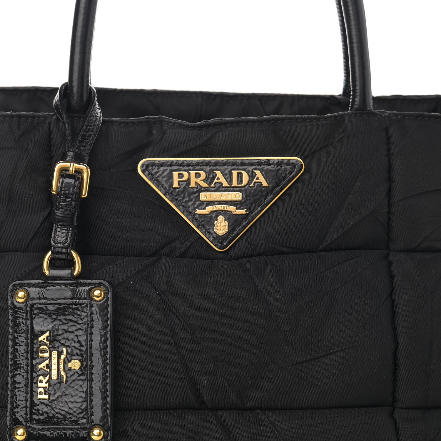 Prada Tessuto Nylon Quilted Tote Black 7 of 12