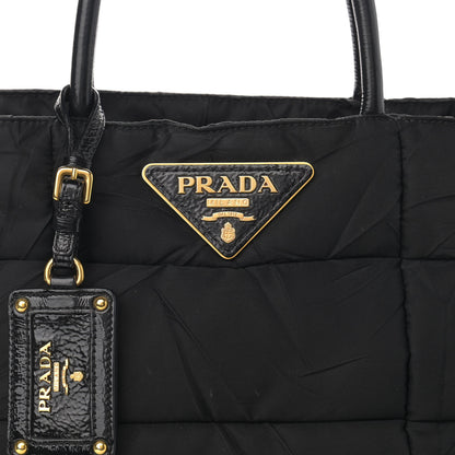 Prada Tessuto Nylon Quilted Tote Black 7 of 12