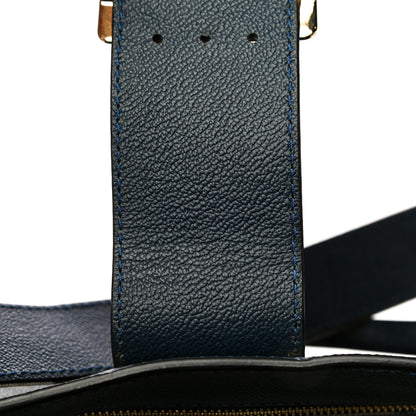 Burberry Soft Grain Calfskin Medium Buckle Tote Blue Carbon 11 of 14