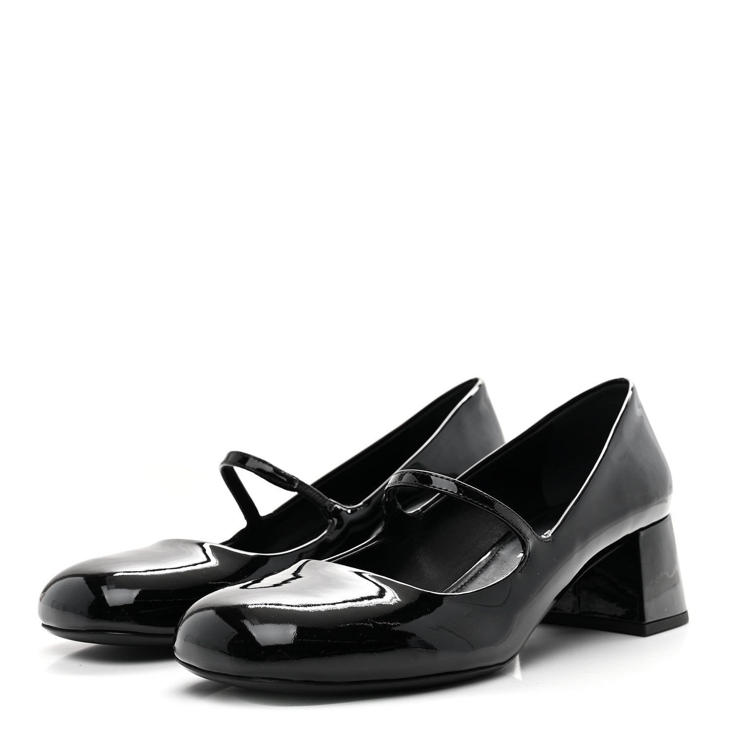 Prada Patent Mary Jane 45mm Pumps 38.5 Black 4 of 8