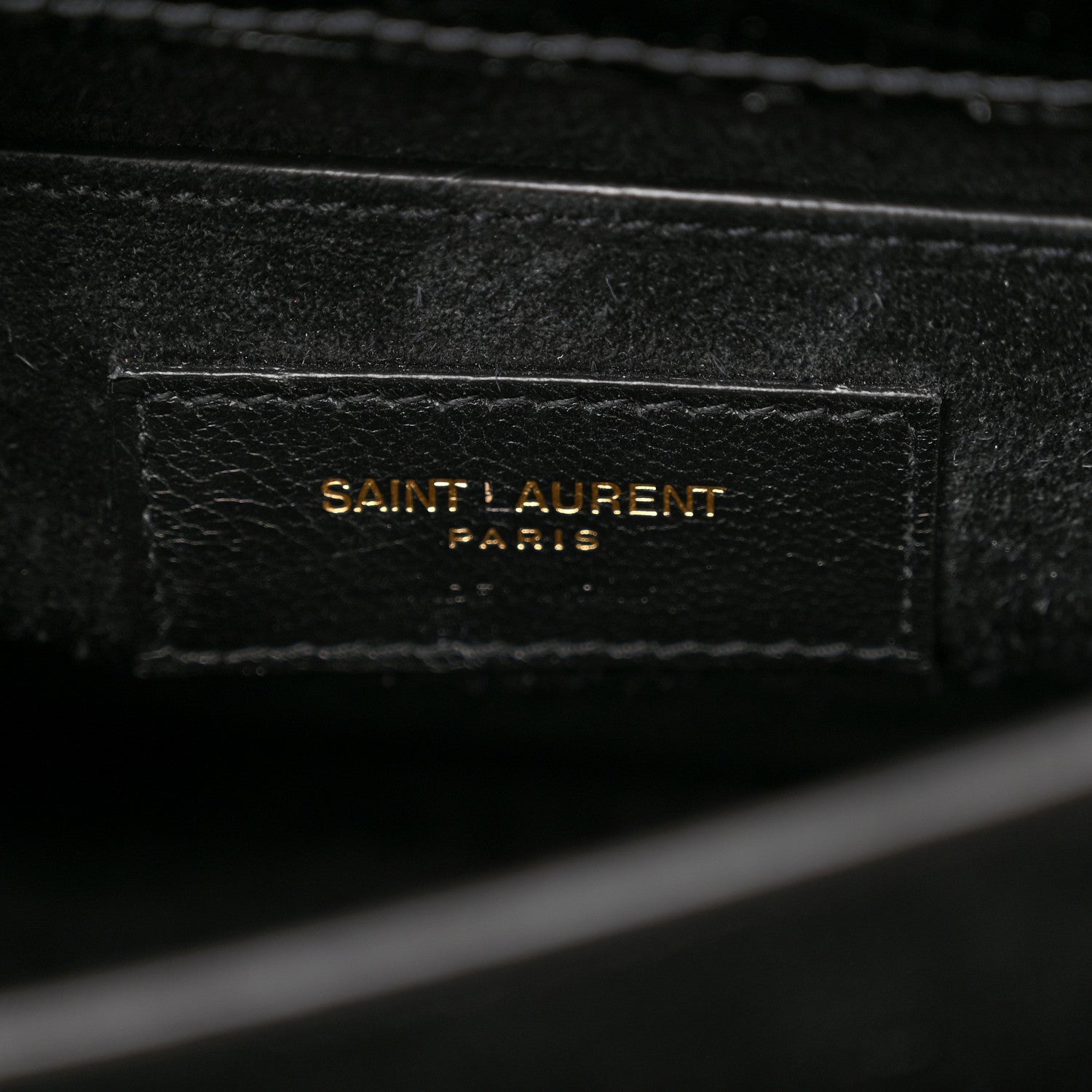 Saint Laurent Calfskin Crocodile Embossed Medium Monogram Sunset Black 6 of 12