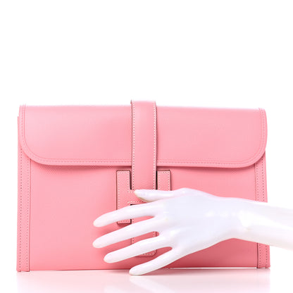 Hermes Epsom Jige PM Clutch Rose Confetti 2 of 9