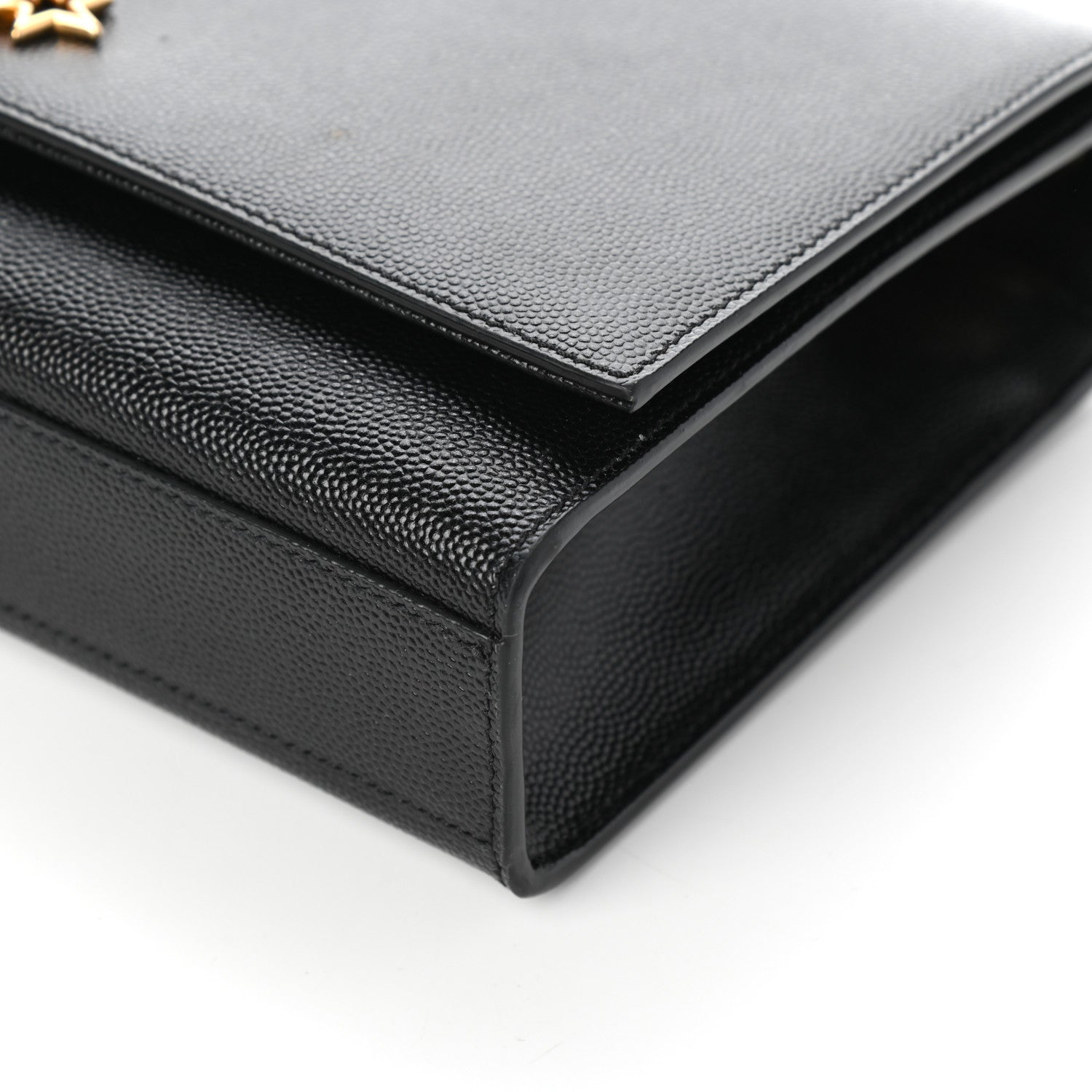 Saint Laurent Grain De Poudre Star Studded Monogram Wallet on Chain Black 9 of 9