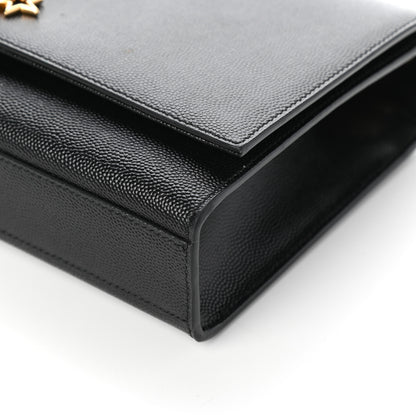 Saint Laurent Grain De Poudre Star Studded Monogram Wallet on Chain Black 9 of 9