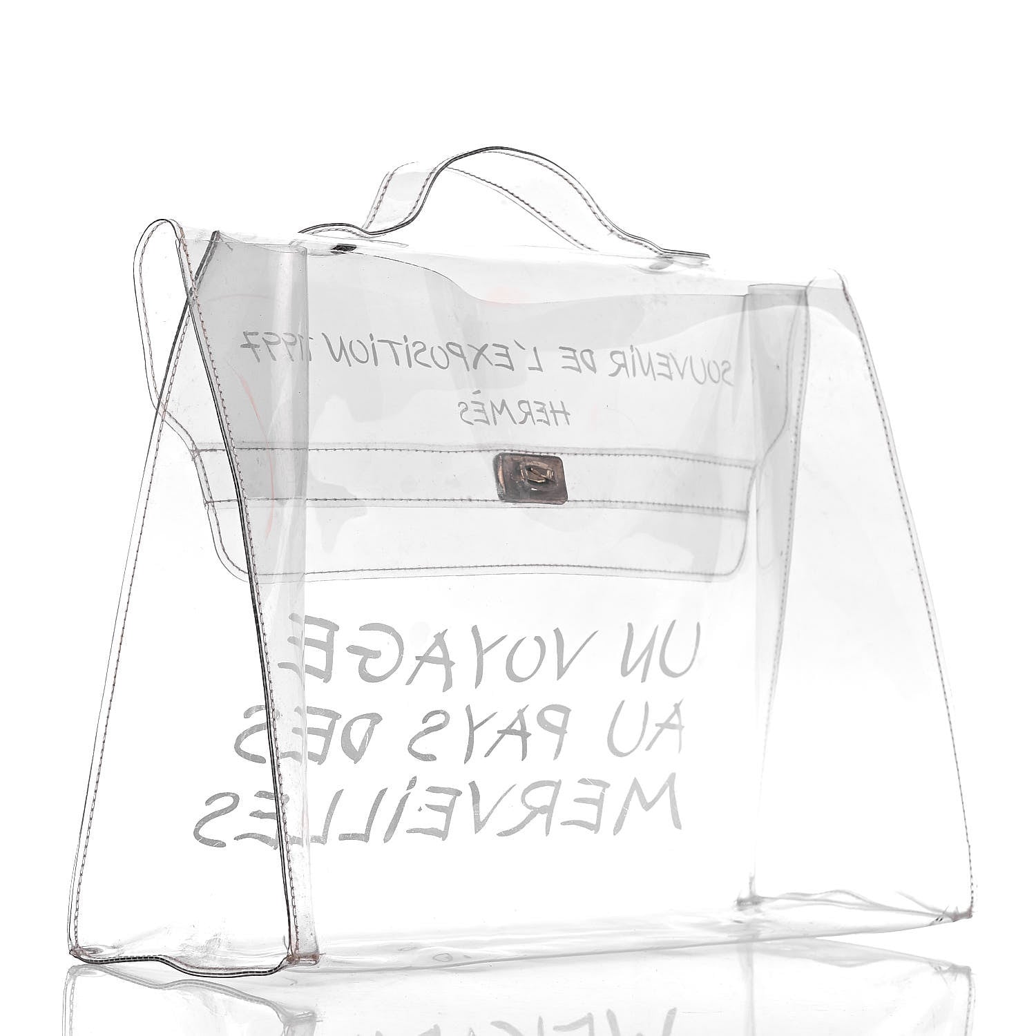 Hermes Vinyl Souvenir De L'Exposition Kelly Transparent 3 of 21