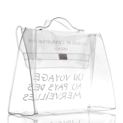 Hermes Vinyl Souvenir De L'Exposition Kelly Transparent 3 of 21