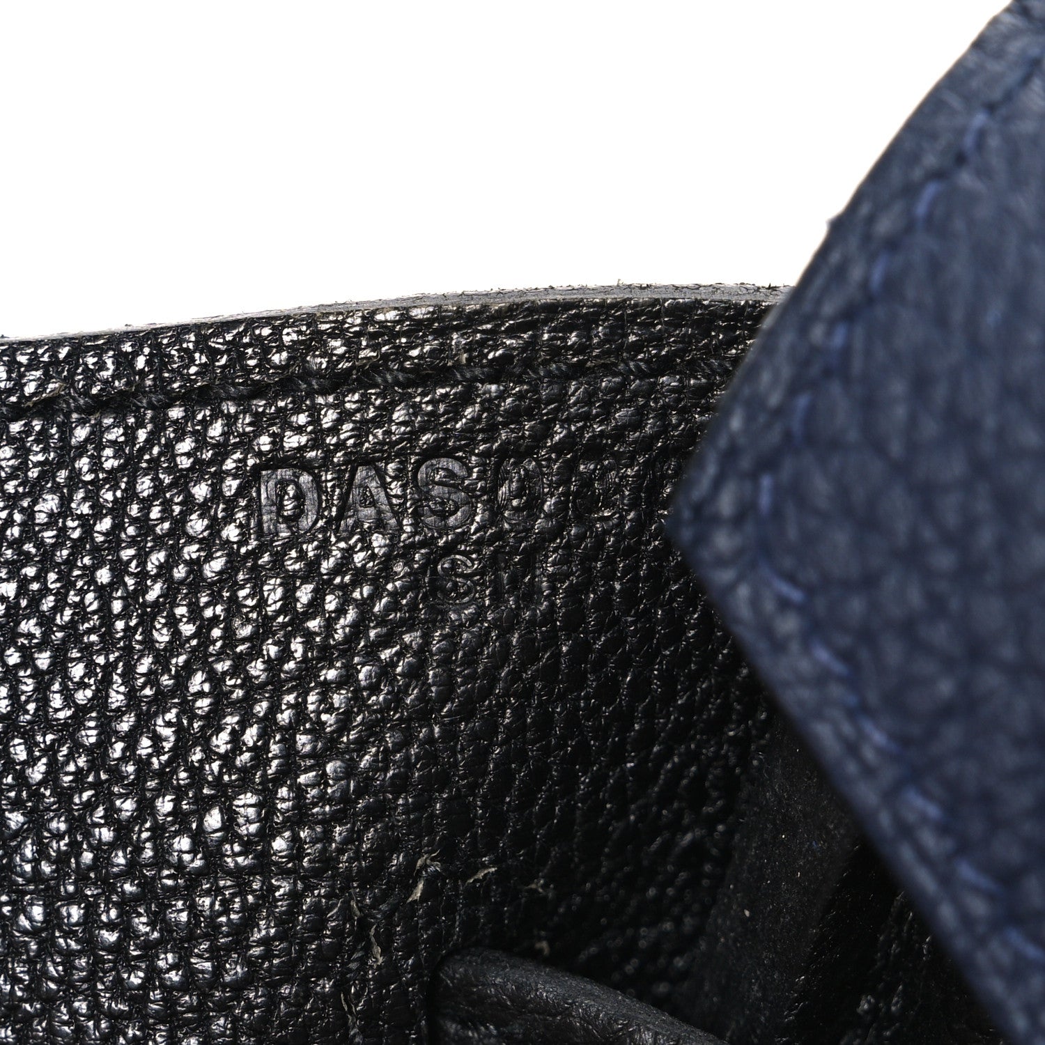 Hermes Togo Bi-Color Horseshoe Birkin 35 Bleu Nuit Black 7 of 10
