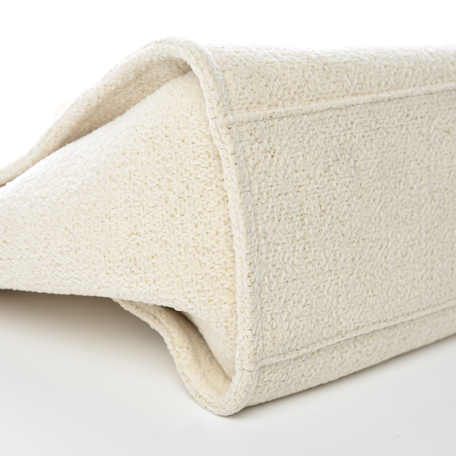 Chanel Lurex Boucle Large Deauville Tote White 9 of 10