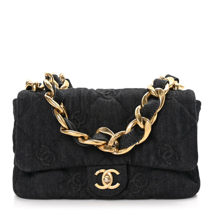 Chanel Denim Quilted Medium Funky Town Flap Black 1 of 10